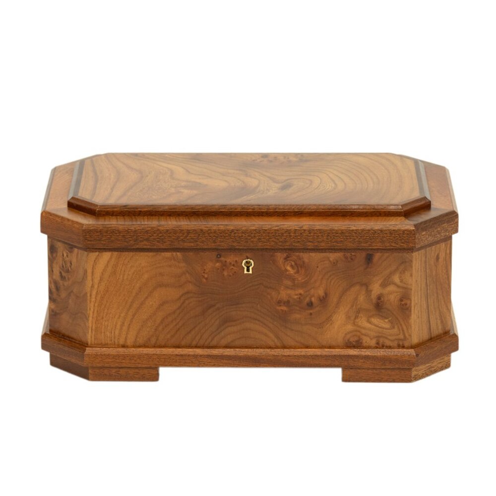 Agresti Burled Briarwood and Poplar Jewelry Box